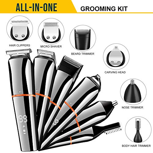 SURKER Beard Trimmer for Men Hair Clippers Body Mustache Nose Hair Groomer Cordless Precision Trimmer 6 in 1 Grooming… - Image 3