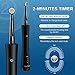 Gloridea Rotary Electric Toothbrush for Adults, Rechargeable Toothbrush Teeth Whitening and Strong Battery Endurance, Powered Spin Toothbrush with 2 Round Heads, 3 Modes USB Toothbrushes in Black