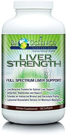 Liver Strength. Natural Liver Detox. Full Spectrum Liver Support. Regenerate the Power of Your Liver. 185 Soft Gels by BioScience International by BioScience International
