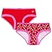 Lucky & Me Ava Little Girls Bikini Underwear, Love & Peace Print, 6 Pack, Tagless, Soft Cotton, 9/10