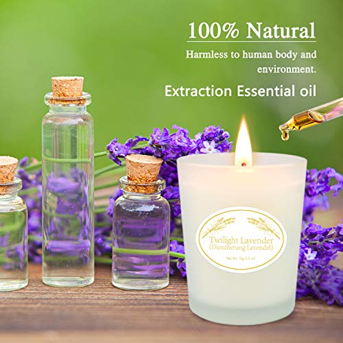 Scented Candles Gifts for Women, Aromatherapy Candles - Made with Luxury Natural Soy Wax, Bath Yoga Aromatherapy Relaxation Birthday Anniversary Gifts, 2.5 Oz Small Glass Jar (Pack of 6)