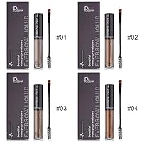 Zhengpin Eyebrow Gel Waterproof not Fade Eyebrow Liquid Pencil with Brush 24 Hour Eyebrow Tint Kit for Makeup (4Pcs/Set)