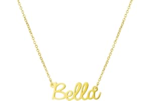 Awegift Personalized Name Necklace 18K Gold Plated New Mom Bridesmaid Gift Jewelry for Women