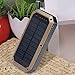 Solar Charger, 8000mAh 3-Port USB and 21LED Light Solar Power Bank Portable Battery Cellphone Charger, Solar Panel for Emergency Outdoor Camping Hiking for IOS and Android cellphones (Coffee+Black)