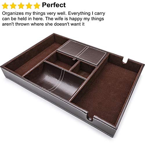 Nightstand Organizer, Valet Tray for Men and Women, EDC Tray Organizer
