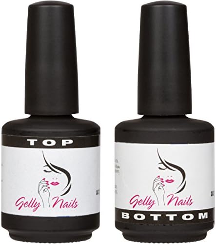 NEW Gelly Nails UV/LED Soak Off Top and Bottom (Base) Gel Polish 15ml/.05oz