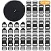 16 Set 1 Inch Heavy Duty Dual Side Adjustable Release Plastic Buckles (NO Sewing), 9 Yards Webbing Strap Width 1 Inch, Tri-Glide Slides for Backpack Repairing, Belts by Pantinue