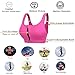 Plus Size Sports Bras for Women High Impact Front Closure Bra XXXXXL Pink