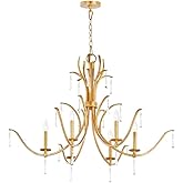 Quorum Lighting 620-6-74 Majesty Chandelier, 6-Light 360 Total Watts, Gold Leaf