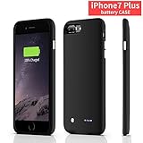 iphone 7plus battery case,CHYING iPhone Portable Charger iPhone 7 plus (5.5 inch) 4880mAh Extended Battery Pack Power Cases (Build-in Magnet Design) [Black]