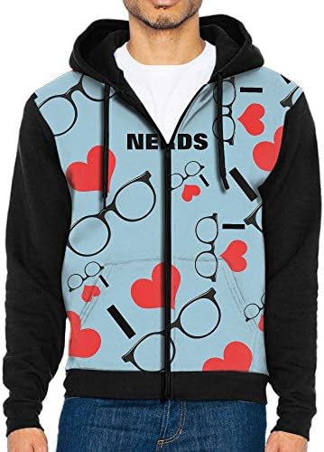 U8vd Hoodies Love Nerds Men's 3D Pattern Printed Lightweight Hooded Jackets Hip Hop Hoodies With Pocket