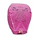 Premium Quality Sky Floating Hot Air Balloon, Biodegradeable, Rice Paper, Chinese, For Parties, Weddings, Birthdays, Memorials, & Other Gatherings/Celebrations/Events (In Memory Of, Pink, 10 Pack)