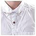 Sewanz Men's Diamante Silver Angel's Wings Shape Collar Pins, Lapel Stick Brooch with Chain for Shirt