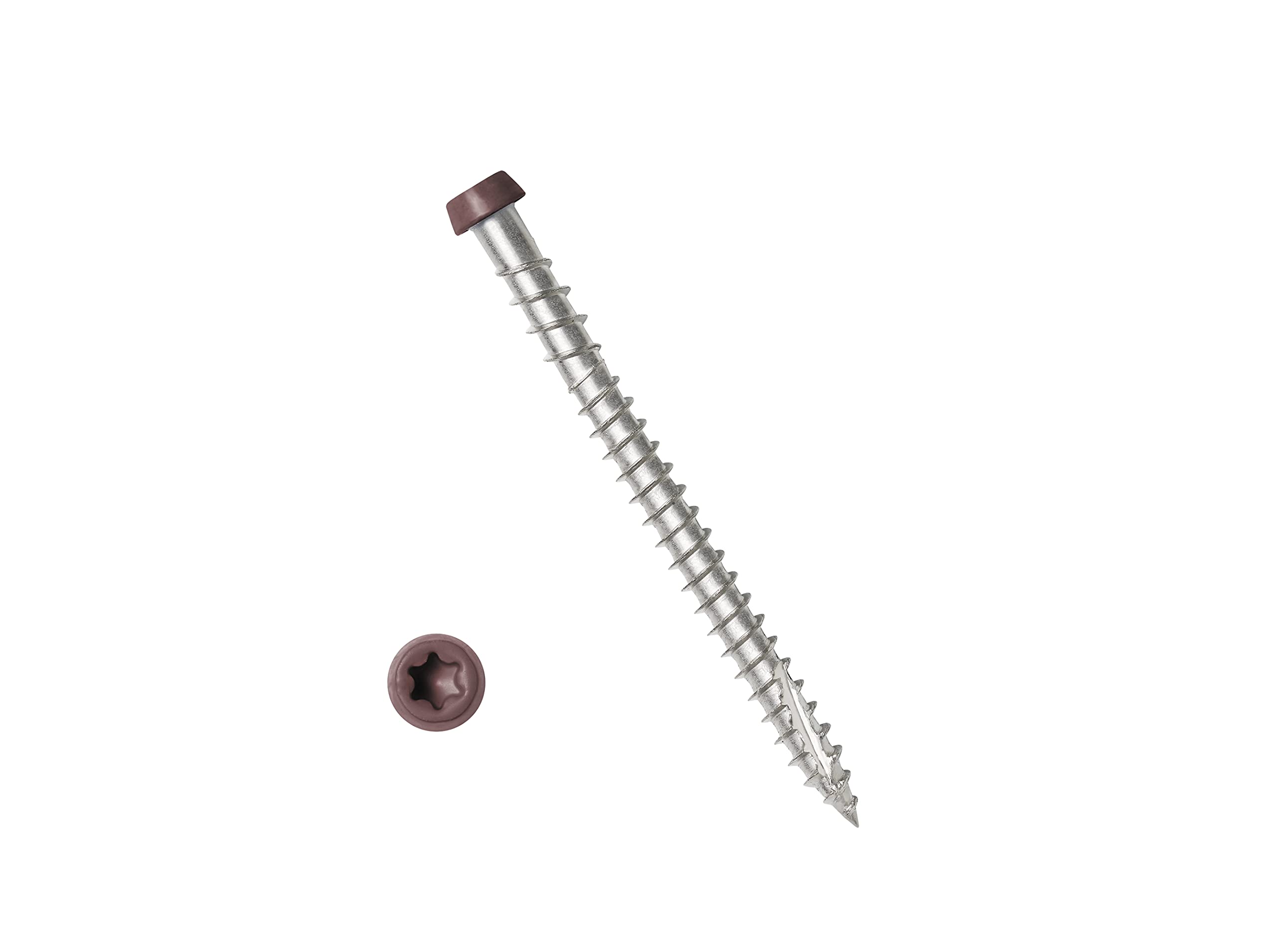 Photo 1 of Stainless Steel Screws #10 x 2-1/2, Self Tapping Wood Screws and Deck Screws with Torx T20 Star Drive, Type 17 Point, Flat Head, 1 Free Bit Included (Brown, 350), by YYL FASTENER