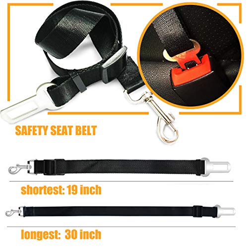 Musonic Dog Safety Vest Harness with Safety Belt for Most Car, Travel Strap Vest with Car Seat