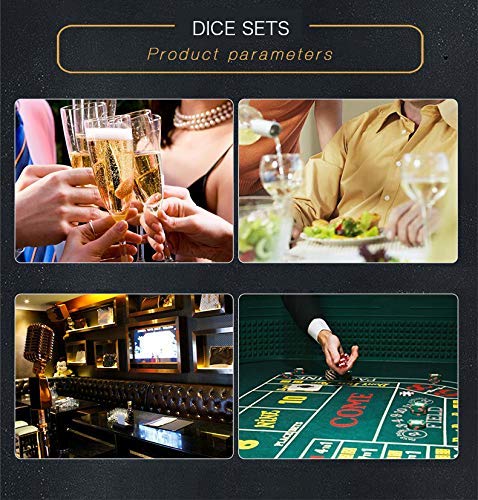 image for ialnai 50 Pack Translucent & Solid 6-Sided Game Dice 5 Sets of Vintage