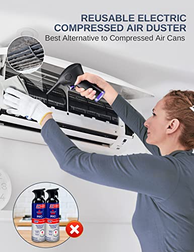 thumbnail image 2 of MOSRROU Electric Air Duster - 100,000 RPM Cordless Compressed Air Blower For PC, Keyboards, Cars (7600mAh) 2 of 9
