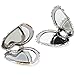 BMC 4pc Womens Heart Shaped Flower Design Compact Pocket Mirror Set