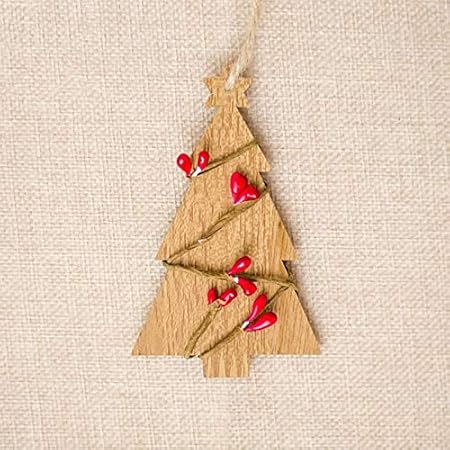 Decorazioni Artigianali Natalizie.Gyk Boutique Addobbi Natalizi Decorazioni Natalizie In Trucioli Di Legno Artigianato Regali C Amazon It Casa E Cucina