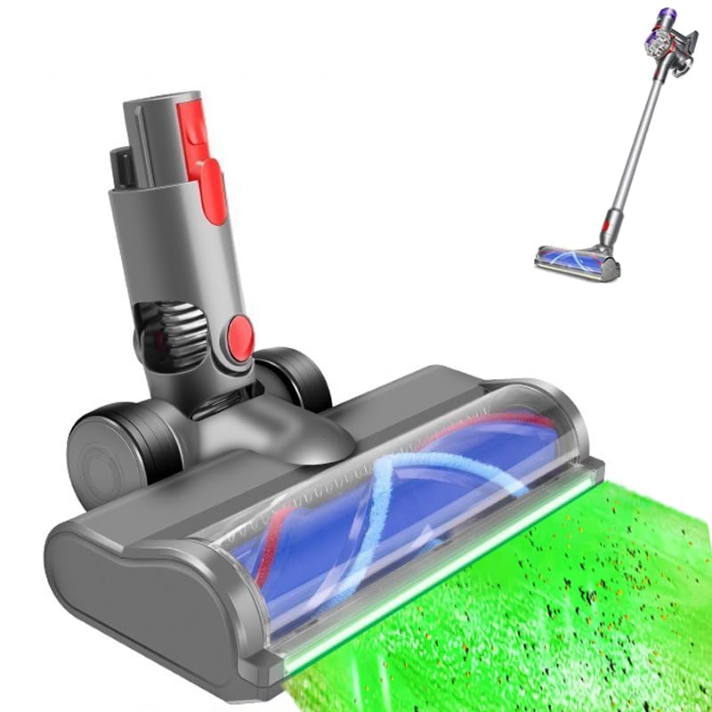 Photo 1 of 2025 Updated Dust Detect Vacuum Attachment Part for Dyson V15, V11, V10, V8, V7, G5, Brush Head with Full-Area Green LED Light, Ideal for Hardwood Floors & Short-Pile Carpets