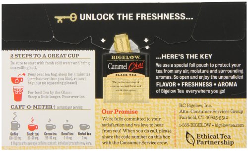 image for Bigelow Tea Bigelow Chai Tea Caramel 20 Count (Pack of 6) Caffeinated 