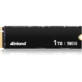INLAND TN510 1TB NVMe SSD PCIe 5.0 Gen5x4 Internal Solid State Drive | Up to 10,000MB/s Read 8,200MB/s Write, M.2 2280 Form Factor, for AI Applications, Gaming, and Video Editing