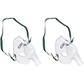 AmeriCan Goods 2 Pack Oxygen Mask 22MM OD Adult Latex Free Soft &amp; Flexible Universal Size Aerosol Mask Reusable