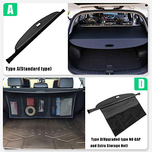 Marretoo for Hyundai Tucson Cargo Cover 20162020 2021 Black Retractable Trunk Cover for Hyundai