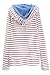 CUPSHE Fashion Women's Stripe Printing Casual Zip Coat Hooded Sweatshirt