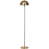 Kenroy Home Vega Gold Metal Dome Floor Lamp with Sleek Modern Design and Round Metal Shade for Living Rooms, Offices, and Bed