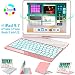 Greenlaw iPad 9.7 Keyboard Case Compatible iPad 2018(6th Gen)/2017(5th Gen)/iPad Pro 9.7/Air 2/Air, 360 Rotate 7 Color Backlit Wireless BT Keyboard Case Cover with Auto Wake/Sleep-rose gold primary