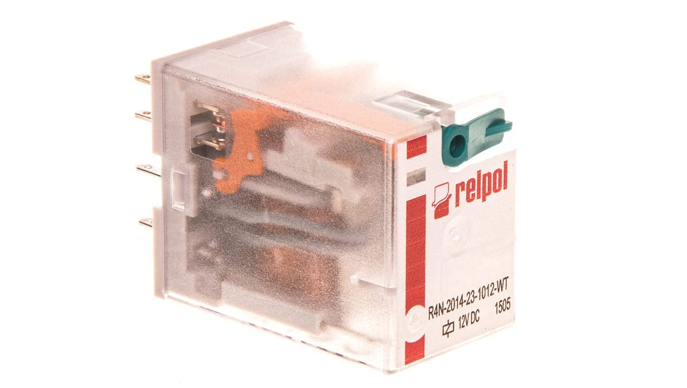 Industrial Relay 4P 12V DC AgNi R4N-2014-23-1012-WT relpol 590005199103