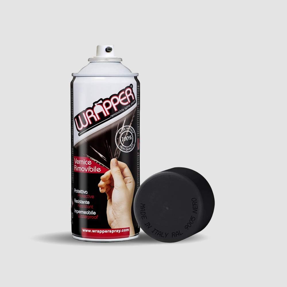 Wrapper Removable Paint Spray Cans , Black (Nero Opaco (RAL 9005 ))