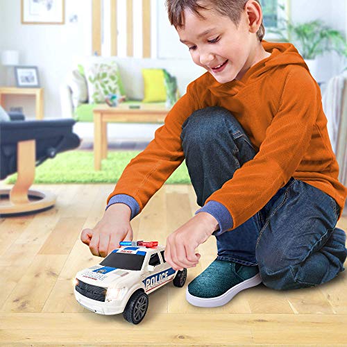 ArtCreativity Police Car Pickup Truck with LED Headlights and Sirens