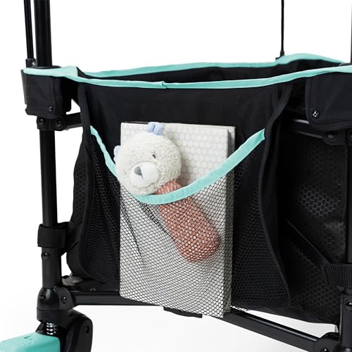 INGENUITY INGENUITY POP ‘N RIDE LIGHTWEIGHT STROLLER WAGON – FACE-TO-FACE SEATS FOR 2 WITH 3-POINT HARNESSES & SUN CANOPY