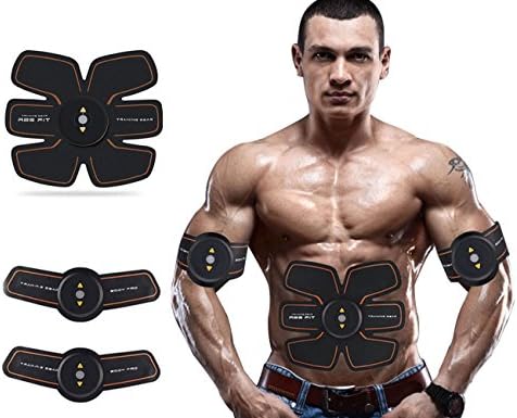 ABS Stimulator, USB Charging Ultimate Abs Stimulator Muscle Trainer For Abdomen/Arm/Leg；Portable Home/Office Workout Equipment Support Men&amp;Women (Black)