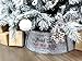 AuldHome Galvanized Metal Christmas Tree Collar, 30-Inch Diameter Base