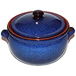 Amazing Cookware Cocotte en Terre Cuite Bleu 3 l