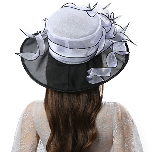 Women's Organza Dress Kentucky Derby Day Church Wedding Tea Party Hat