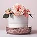 Amalfi Decor Cake Stand Plateau Riser Set of 3 Pack, Mirror Dessert Cupcake Pastry Candy Display Plate for Wedding Event Birthday Party, Round Metal Pedestal Holder, Rose Gold