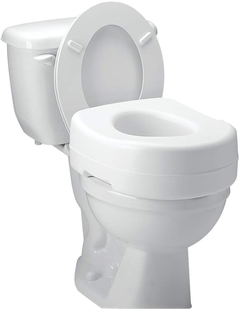 Carex Toilet Seat Riser - Adds 5.5 Inch of Height to Toilet - Raised Toilet Seat with 300 Pound Weight Capacity - Slip-Resistant: Health & Personal Care