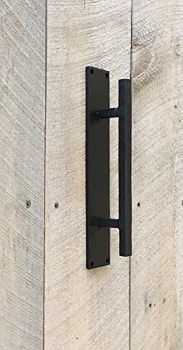 Barn door handle, industrial rustic barn door pull for the modern farmhouse, wrought iron door pull