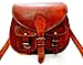 Firu-Handmade Women Vintage Style Genuine Brown Leather Cross Body Shoulder Bag Handmade Purse