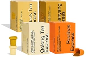 SATURNBIRD Instant Tea Cold Brew, 4 Flavors Variety Packs, Unsweetened Instant Tea Powder, 100% Tea Leaves, Enjoy Hot/Cold, Tea Gifts, 48 Single Serves Tea Packets for Traveling Home Office