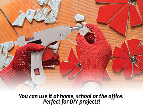 Hot Glue Gun - Rapid Heating and Quick Melt for Arts and Crafts, Household Sealing, Repairs and DIY Projects - 20 Watt - White - By Gee Gadgets