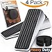 Decorative Door Stopper Wedge Stop - 2 pcs Premium Stainless Steel Premium Ruber - 2pcs Gift Finger Pinch Guard - Professional Set 4 in Pack - Original Heavy Duty Door Stops