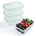[4-Pack] Glass Meal Prep Containers - Food Prep Containers with Lids Meal Prep - Food Storage Containers Airtight - Lunch Containers Portion Control Containers - BPA Free Container [28 ounce]