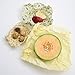 Beeswax Food Wrap Reusable, Natural Ingredients Wraps Handmade, Non-Toxic & Plastic Free Food Wraps - 1 Small, 1 Medium, 1 Large