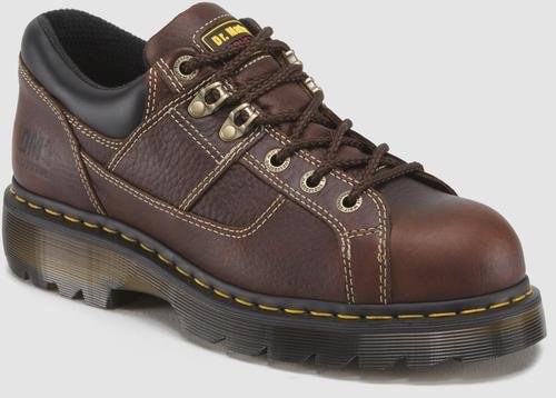 Dr. Martens Gunby Steel Toe Shoe,Teak,6 UK/8 M US Women's/7 M US Men's