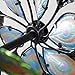 Bits and Pieces - Peacock Feather Wind Spinner - 14 Inch Decorative Kinetic Wind Mill - Unique Outdoor Windspinner Lawn and Garden Décor, Lawn Ornament